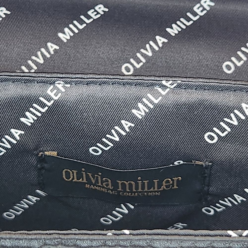 NEW!! Olivia Miller Women's Handbag With Strap Black Silver Dazzling Rhinestones - Picture 12 of 15